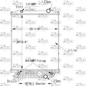 Blue Bird Radiator 201RA185