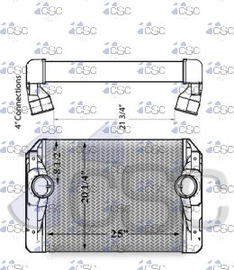 Transit Bus Charge Air Cooler 211CA12015