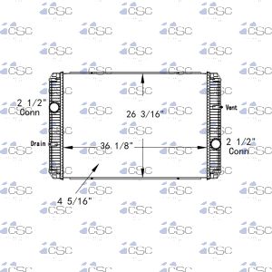 Prevost Radiator 213RA001