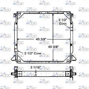 Prevost Radiator 213RA093