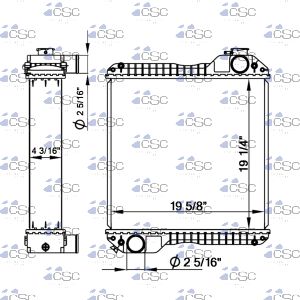 JCB Digger Radiator 341RA027