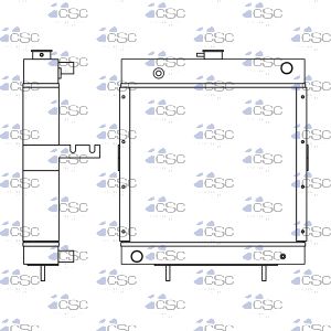 Lister Petter Cumins Onan Radiator 423RA003