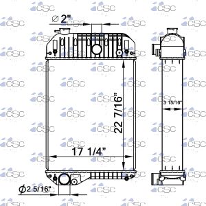 Perkins / Caterpillar Radiator 431RA050