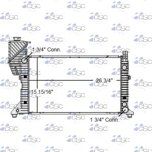 Dodge/Freightliner Radiator 608RA003
