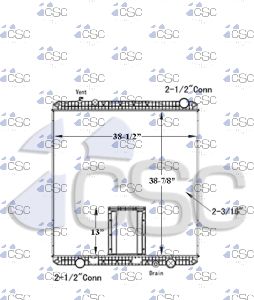 Freightliner Radiator / Cascadia/Sterling 611RA949STD