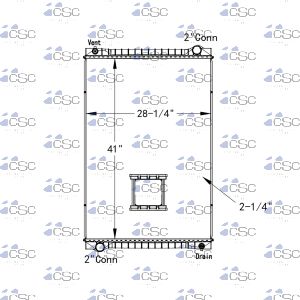 Freightliner/Sterling/American LaFrance Radiator 613RA038