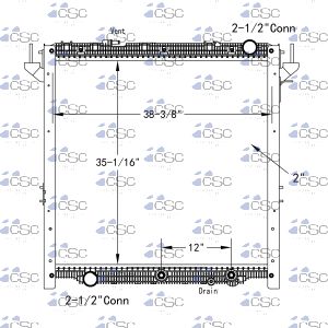 Freightliner / Western Star Radiator 613RA2546ECDWF