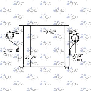 Hino Truck Charge Air Cooler 614CAHN100B