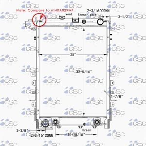 Hino Radiator 614RA036WF