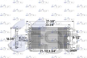 Hino AC Condenser 614AC0582