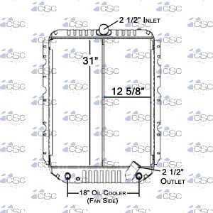 International Radiator 615RA058