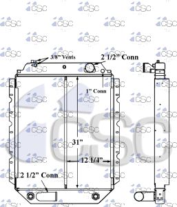 International / Navistar Radiator 615RA063
