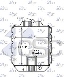 Int'l / Navistar Radiator ( Straight Outlet ) 615RA066-B