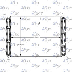 International / Navistar Radiator 615RA128