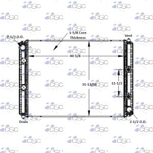 International/Navistar Radiator 615RA129