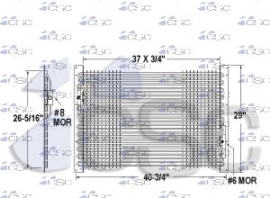 Kenworth AC Condenser 619AC201