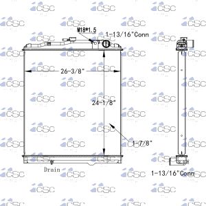 Mitsubishi Radiator 627RA015