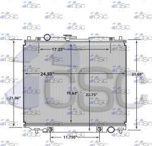 Mitsubishi Radiator 627RA017