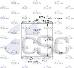 Mitsubishi Fuso Radiator 627RA020
