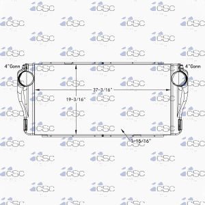 Peterbilt / Kenworth Charge Air Cooler 633CA098