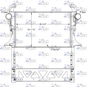 Peterbilt / Kenworth Charge Air Cooler 633CA573