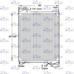 Peterbilt Radiator 633RA001