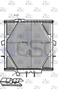 Peterbilt Radiator 633RA032