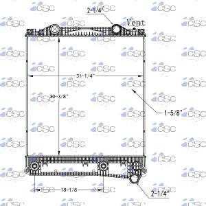 Peterbilt / Kenworth Radiator 633RA043B