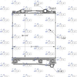 Peterbilt / Kenworth Radiator 633RA043STD