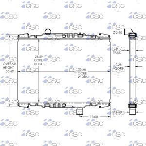 Kenworth Peterbilt Radiator 633RA049