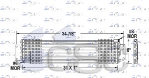 Peterbilt AC Condenser 633AC087