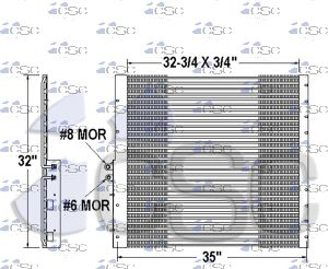 Peterbilt AC Condenser 633AC144