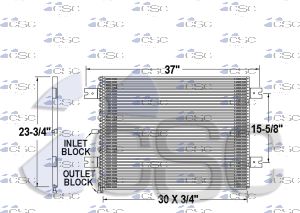 Peterbilt AC Condenser 633AC275