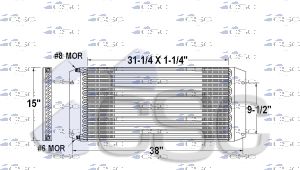 Peterbilt/Kenworth AC Condenser 633AC323
