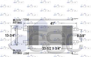 Peterbilt / Kenworth AC Condenser 633AC358