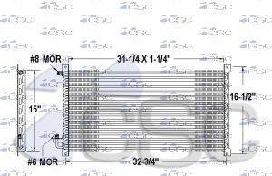 Peterbilt AC Condenser 633AC361