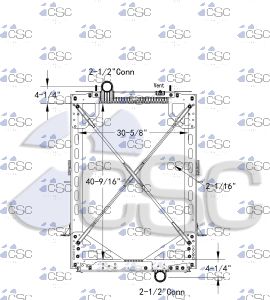 Kenworth Peterbilt Radiator 633RA034WFB