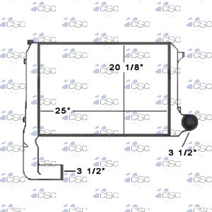 Volvo/Autocar Charge Air Cooler 637CA121D