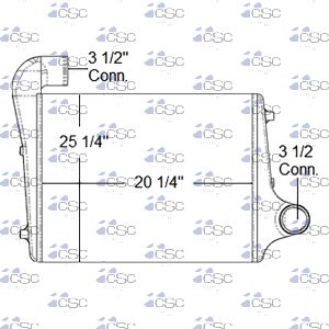 Volvo / Autocar Charge Air Cooler 637CA121E