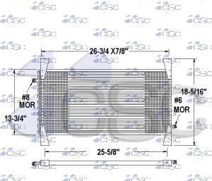 Volvo AC Condenser 637AC203