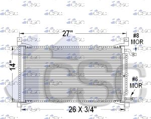 Volvo AC Condenser 637AC276