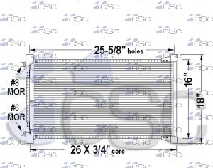 Volvo AC Condenser 637AC362