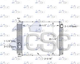 International / Ford Radiator for Standard Trans