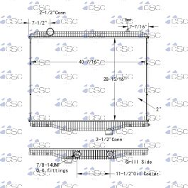 International Caterpillar Truck Radiator