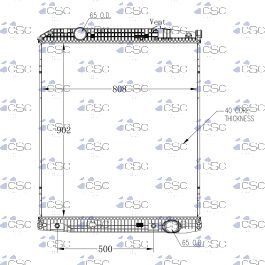 62323 Radiator Mercedes Truck Radiator