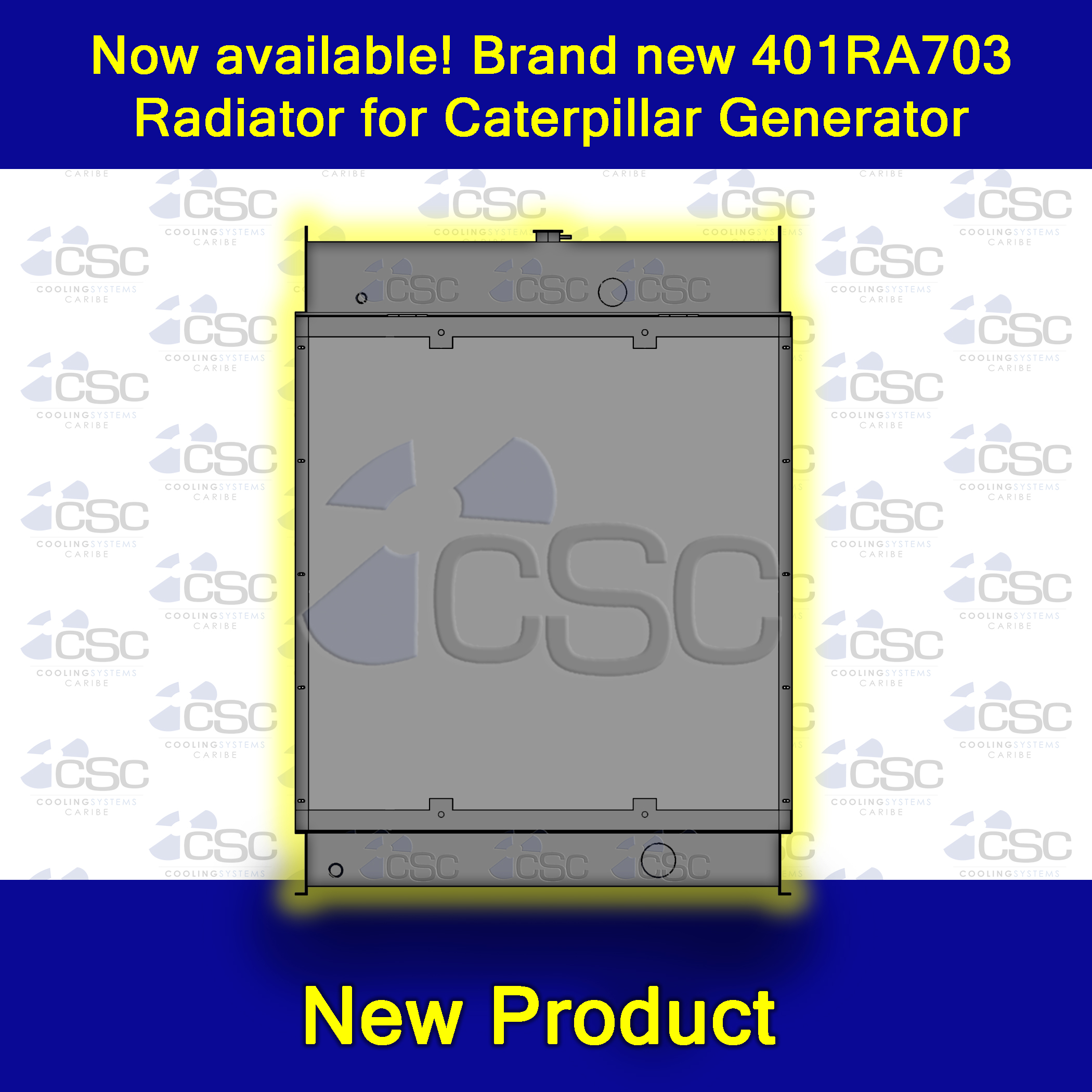 Now available! Brand new 401RA703 Radiator for Caterpillar Generator