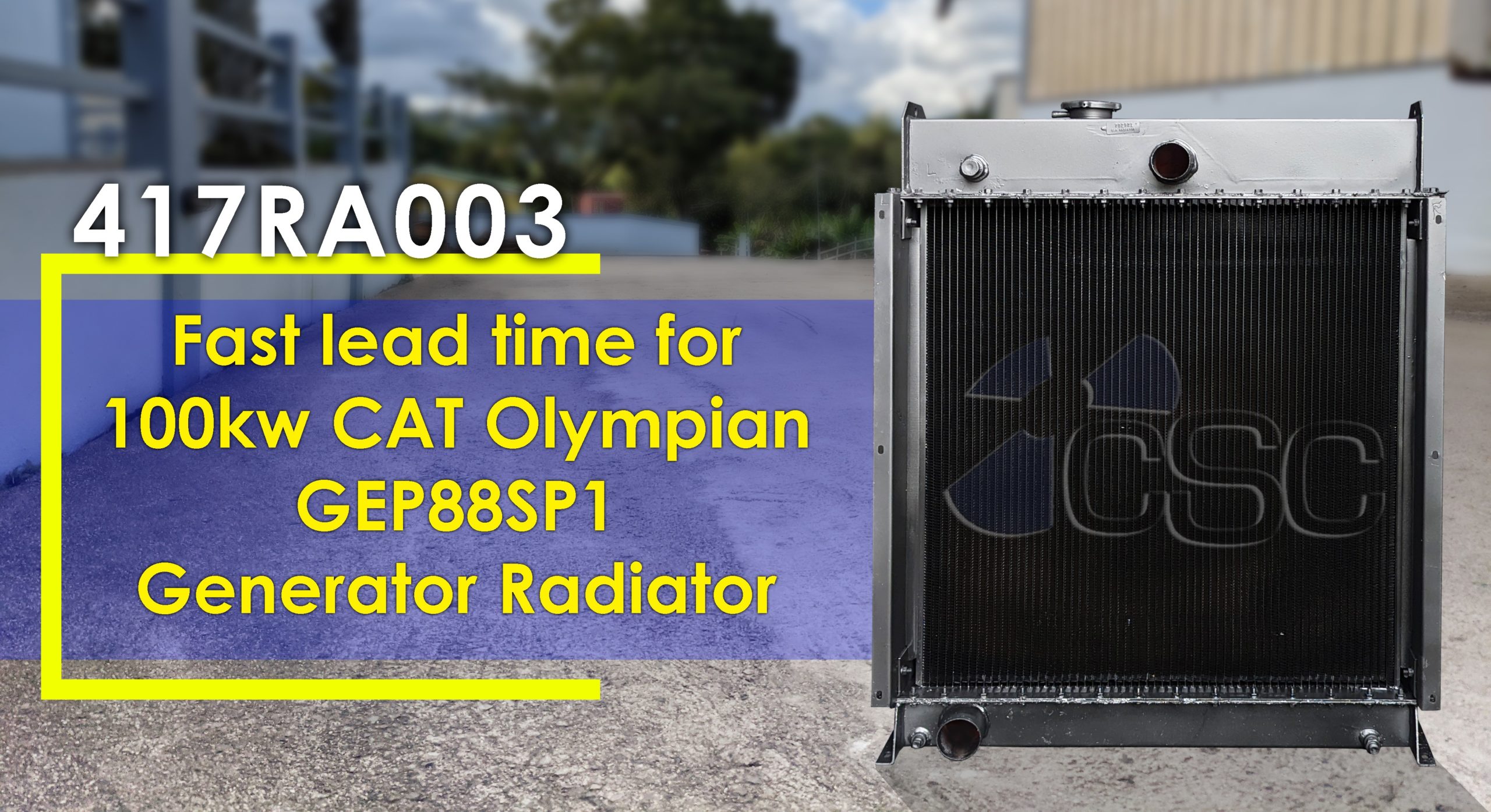 Fast lead time for 100kw CAT Olympian GEP88SP1 Generator Radiator (417RA003)