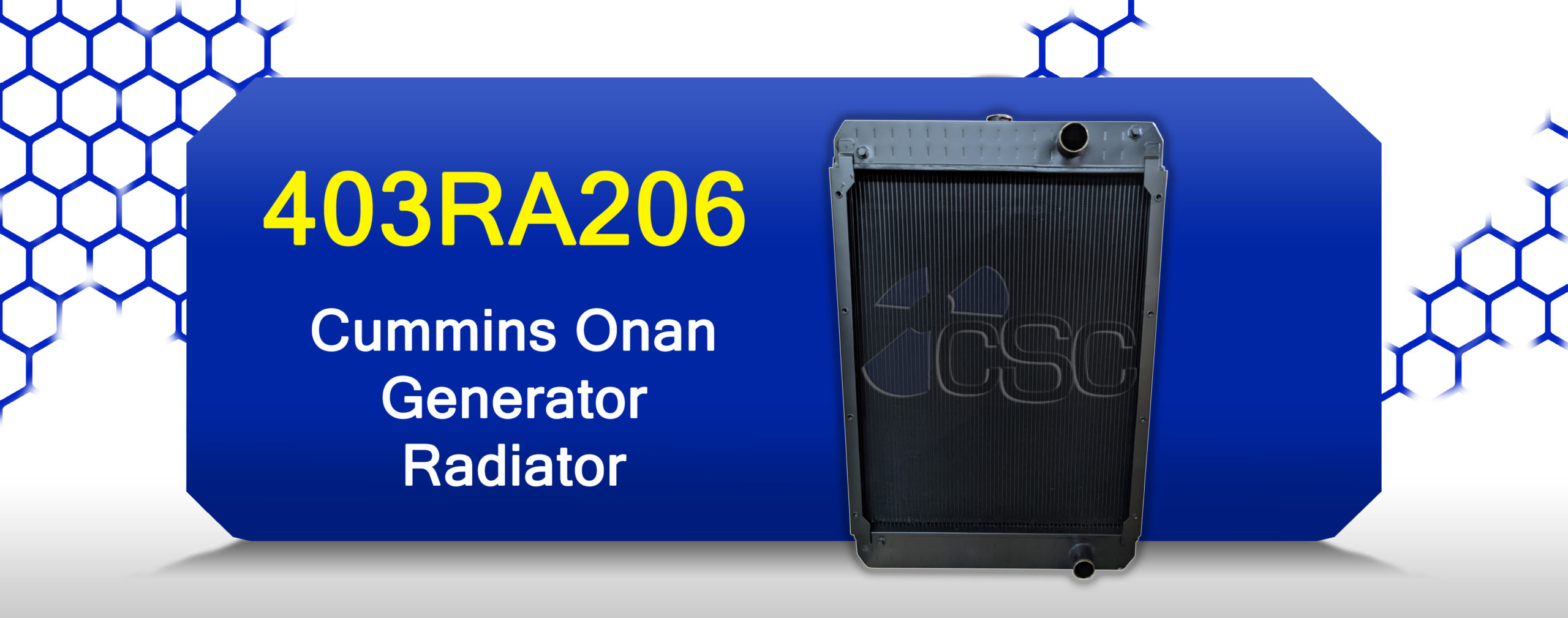 403RA206 radiator for 150kw Cummins Onan generator