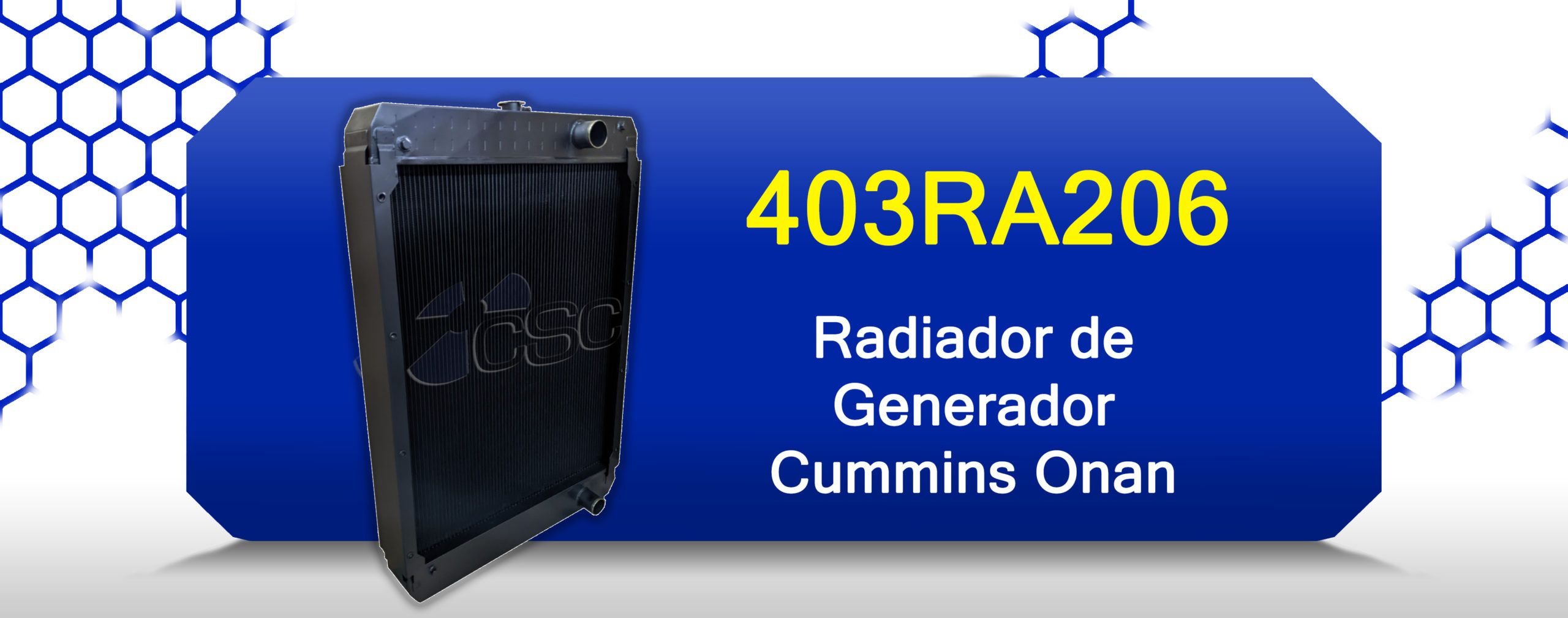 Radiador 403RA206 para generador Cummins Onan de 150kw