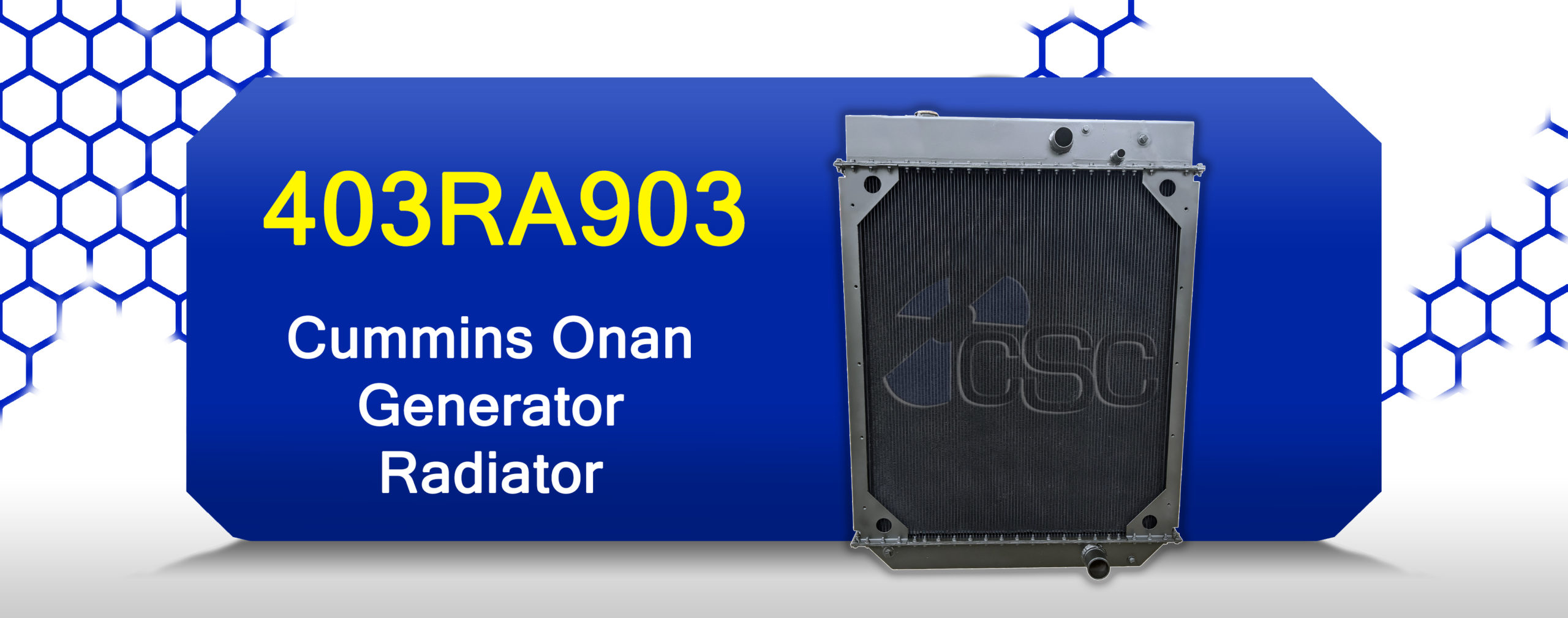403RA903 radiator for 300kw Cummins Onan generator